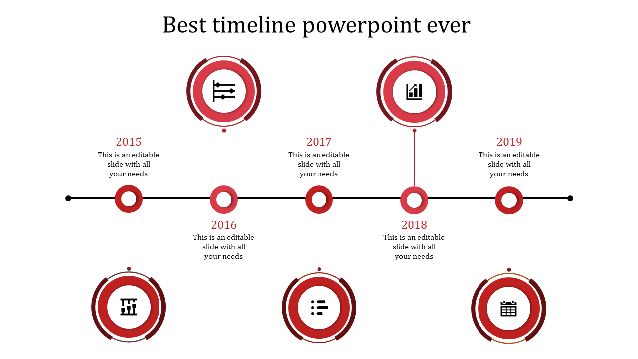 Attractive PPT and Google Slides Timeline Template 
